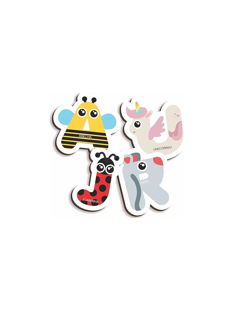 Brinquedo Educativo Mdf Alfabeto Divertido 4+ Babebi - Arco Ìris