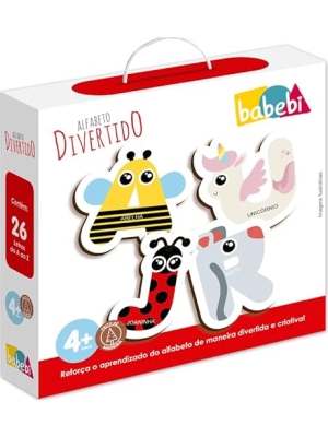 imagem do produto Brinquedo Educativo Mdf Alfabeto Divertido 4+ Babebi - Arco Ìris