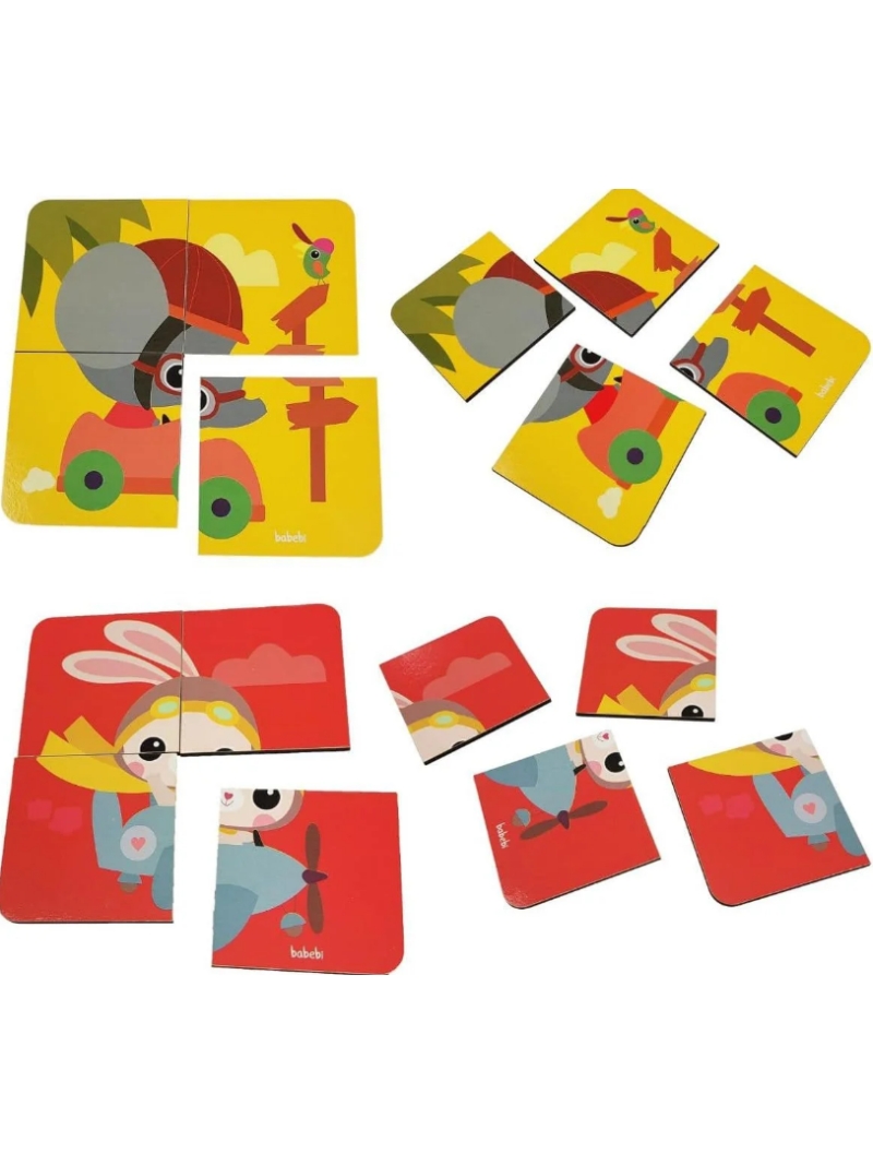 Mini Quebra-Cabeça de bolsa  Babebi - Arco Ìris