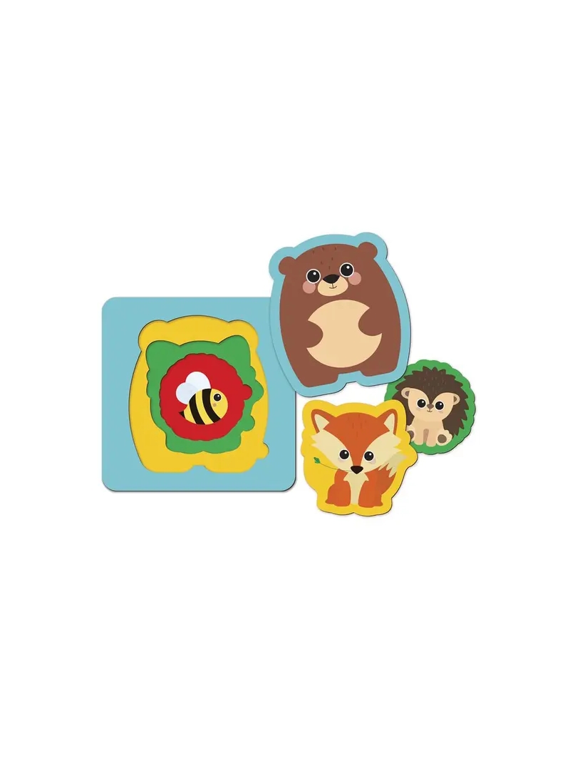 Encaixe Progressivo Quebra Cabeça - Babebi - Arco Ìris