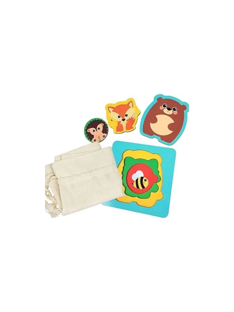 Encaixe Progressivo Quebra Cabeça - Babebi - Arco Ìris