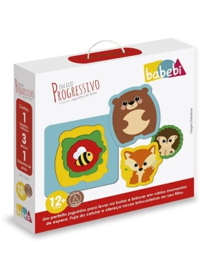 imagem do produto Encaixe Progressivo Quebra Cabeça - Babebi - Arco Ìris
