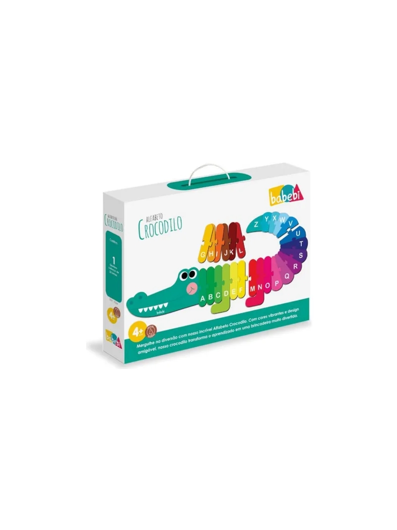 Quebra-cabeça Alfabeto Crocodilo Babebi - Arco Ìris