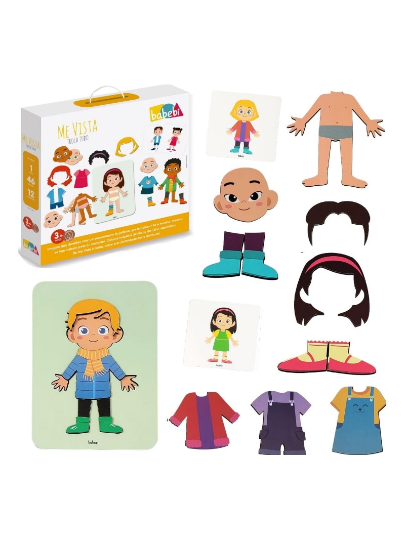 Brinquedo Me Vista Troca Tudo - Babebi - Arco Ìris