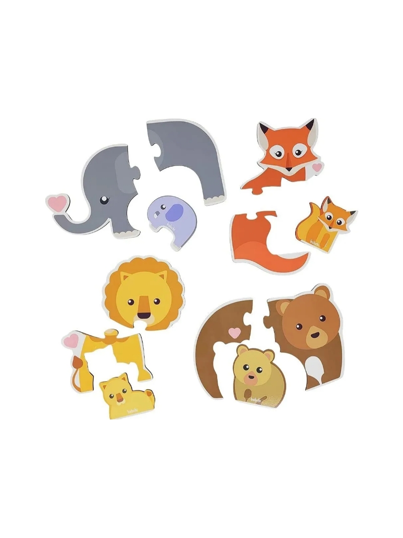 Quebra-cabeça Animais E Filhotes - Babebi - Arco Ìris