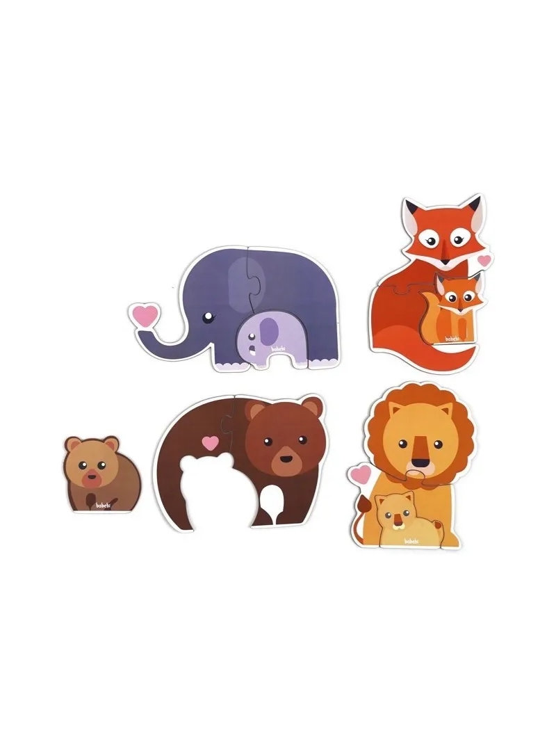 Quebra-cabeça Animais E Filhotes - Babebi - Arco Ìris