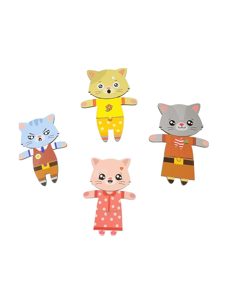 Brinquedo Família Gatinhos Expressões - Babebi - Arco Ìris