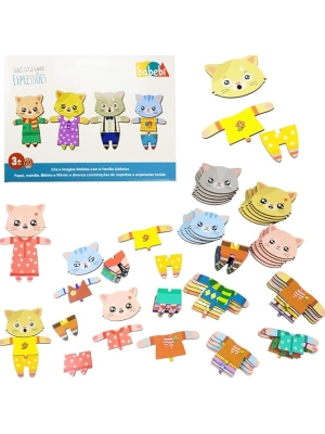 imagem do produto Brinquedo Família Gatinhos Expressões - Babebi - Arco Ìris