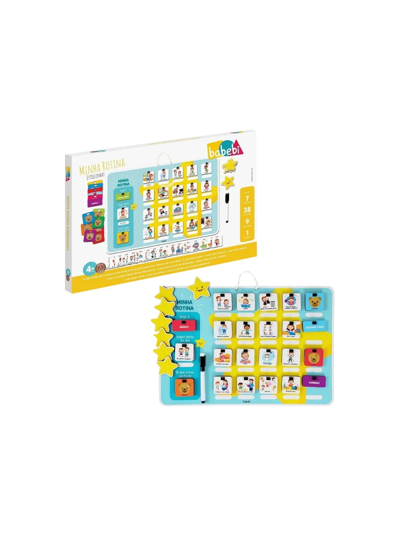 Brinquedo Quadro Minha Rotina Infantil - Babebi - Arco Ìris