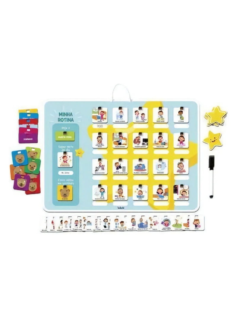 Brinquedo Quadro Minha Rotina Infantil - Babebi - Arco Ìris