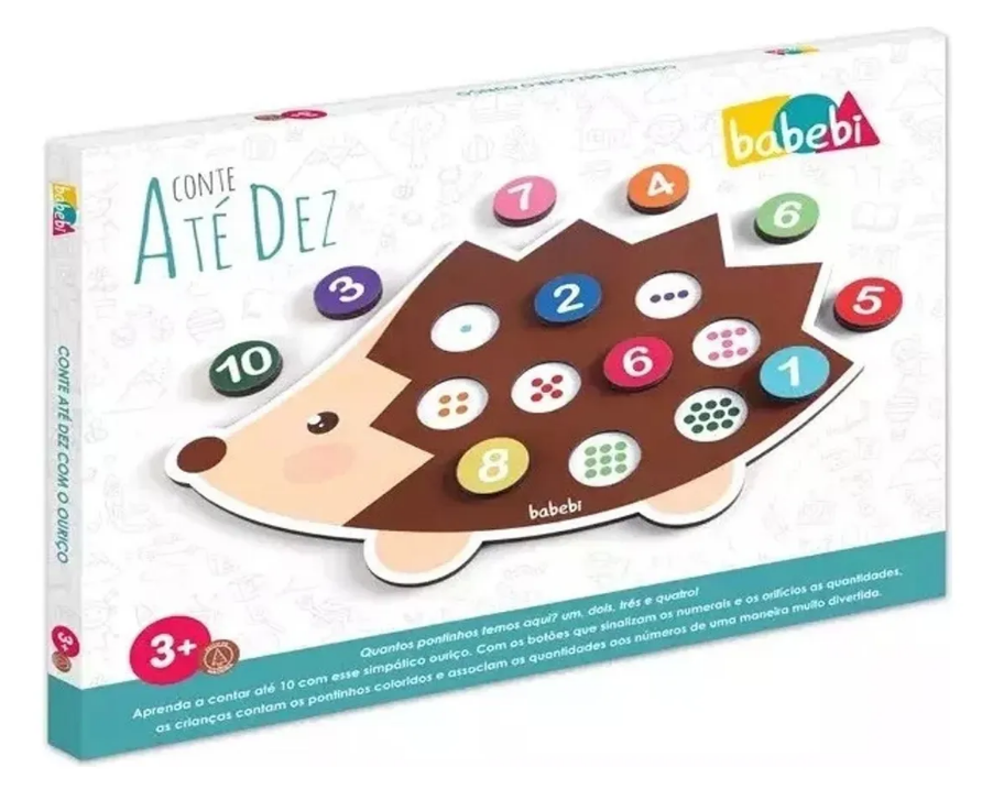 Jogo Pedagógico Conte Até Dez - Babebi - Arco Ìris