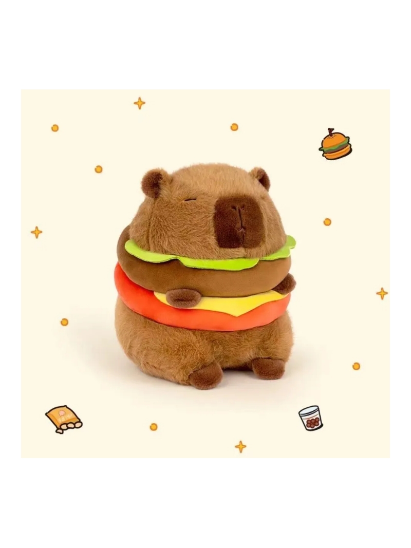 Capivara Pelúcia de Hambúrguer - Arco Ìris