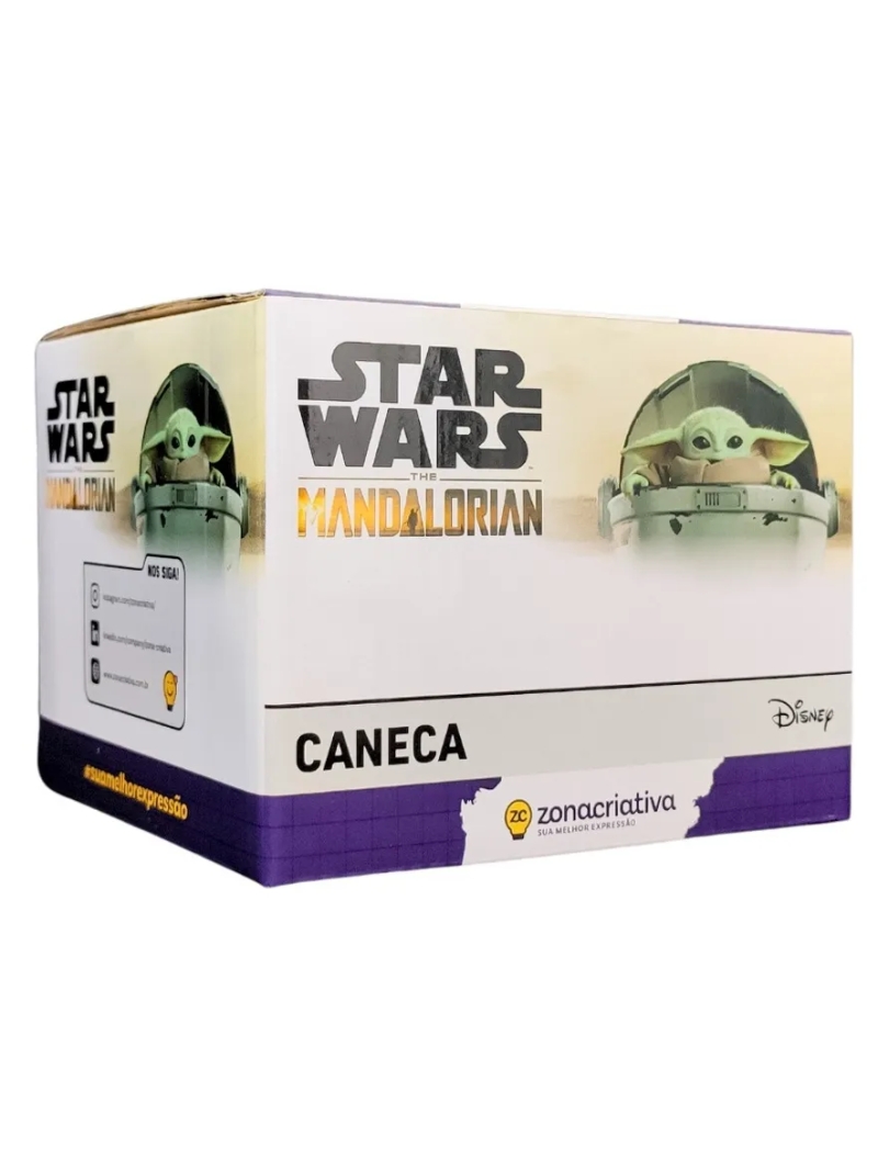 Caneca Moma Fosca Relevo 500ml Baby Yoda Star Wars - Zona Criativa - Arco Ìris
