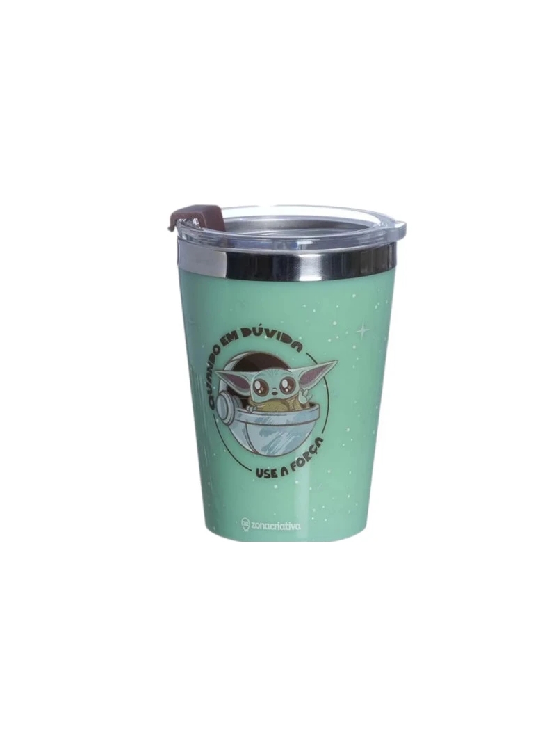 Copo Com Tampa  Snap  Baby Yoda Star Wars - Zona Criativa - Arco Ìris