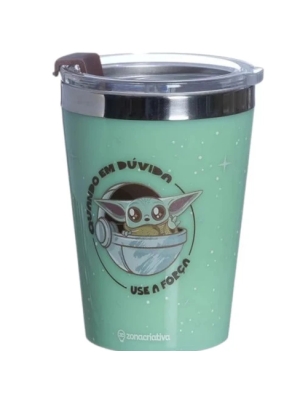 imagem do produto Copo Com Tampa  Snap  Baby Yoda Star Wars - Zona Criativa - Arco Ìris