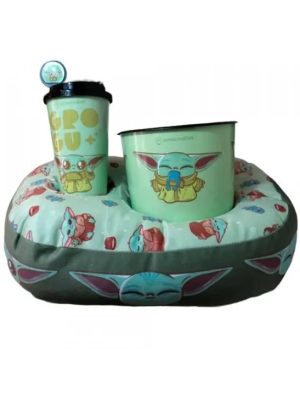 imagem do produto Kit Almofada Pipoca Baby Yoda - Zona Criativa - Arco Ìris