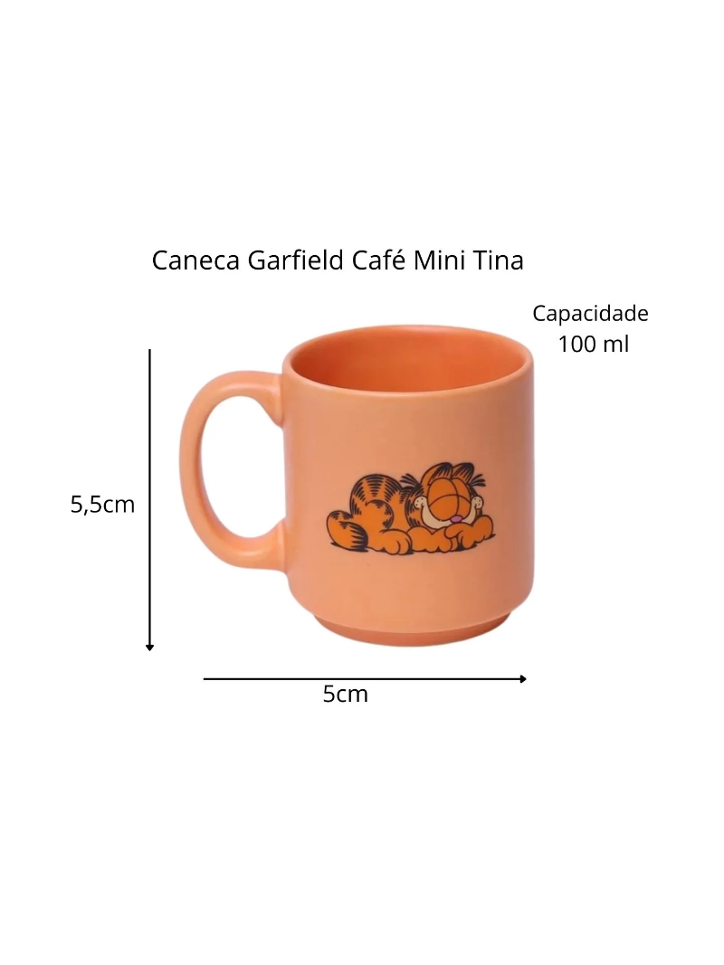 Caneca Garfield Café Mini Tina - Zona Criativa - Arco Ìris