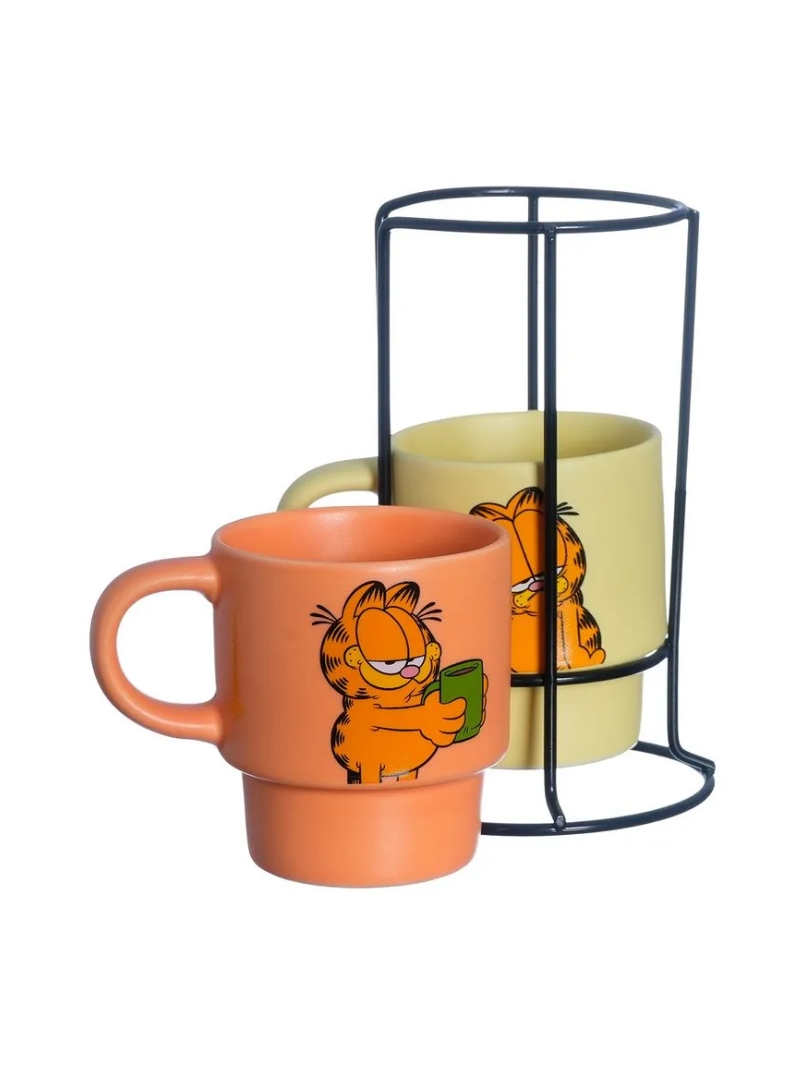Kit Canecas Garfield Empilháveis 180ml - Zona Criativa - Arco Ìris