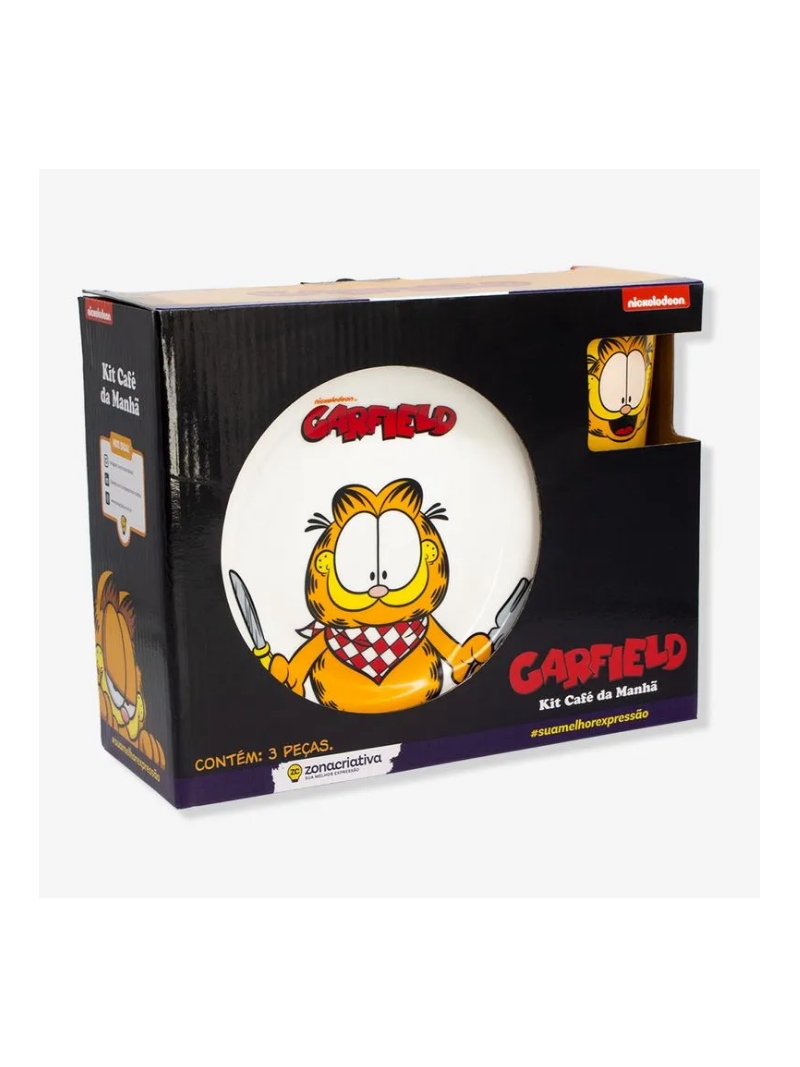 Kit Alimentação Garfield - Zona Criativa - Arco Ìris