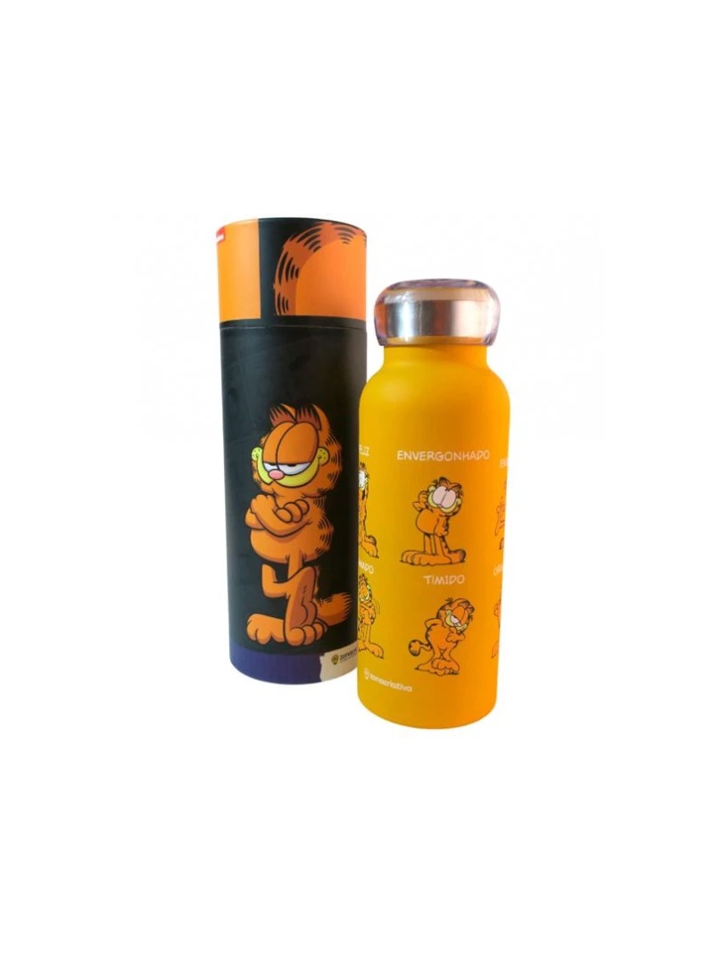 Garrafa Bubble Garfield Expressões 500ml - Zona Criativa - Arco Ìris