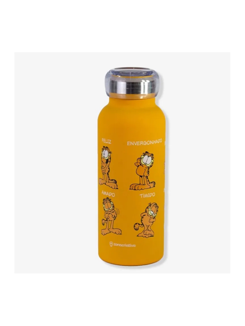 Garrafa Bubble Garfield Expressões 500ml - Zona Criativa - Arco Ìris