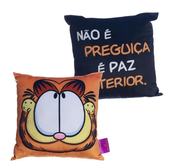 Almofada Gato Garfield 25cX25cm  - Zona Criativa - Arco Ìris