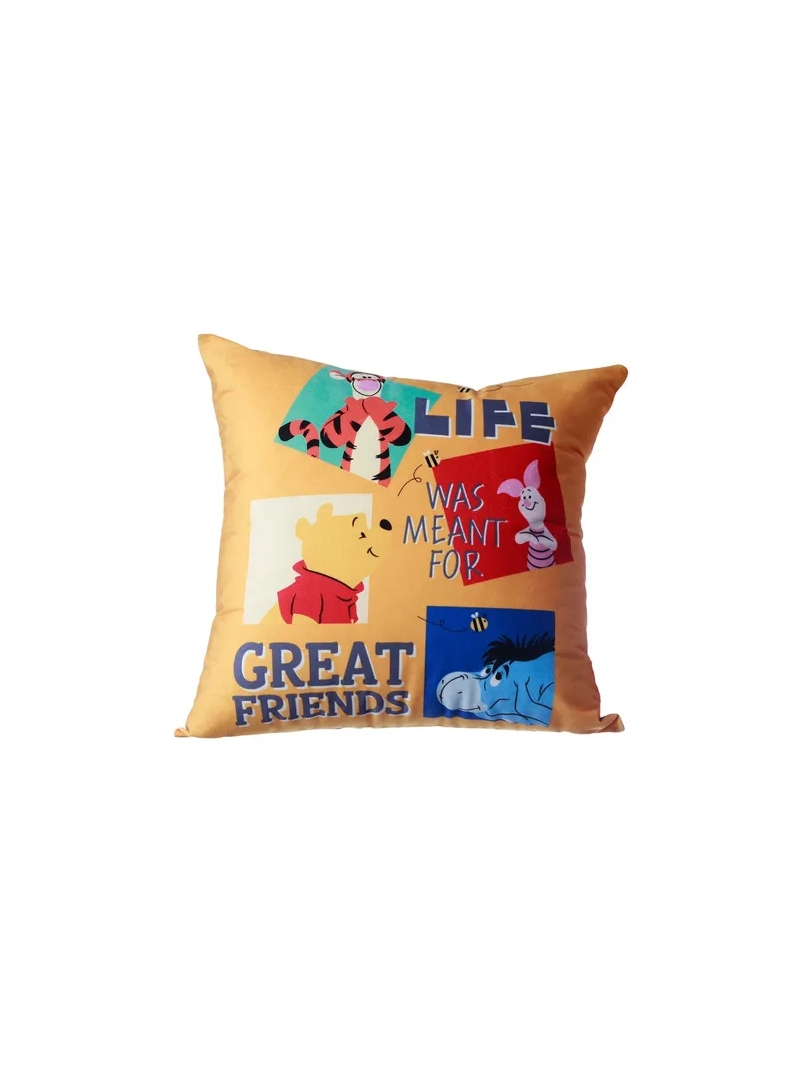 Almofada Ursinho Pooh Great Aveludada 40x40 - Zona Criativa - Arco Ìris