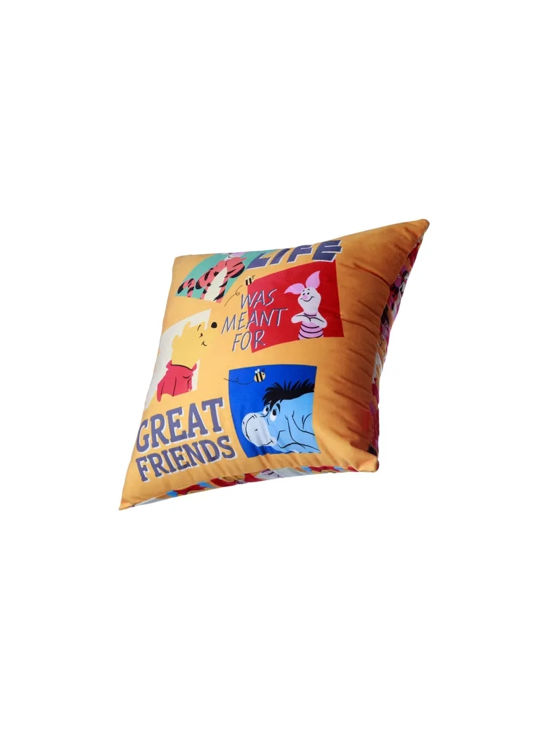 Almofada Ursinho Pooh Great Aveludada 40x40 - Zona Criativa - Arco Ìris