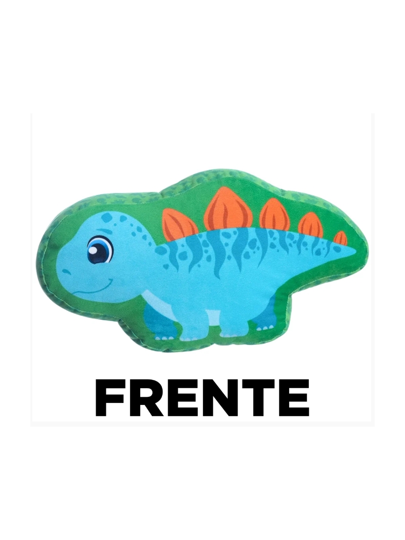 Almofada 3D Dinossauro Stegosaurus Aveludada - Zona Criativa - Arco Ìris