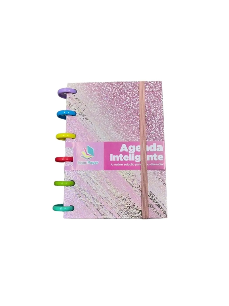 Agenda Inteligente P com 80 Folhas - Inter Paper - Arco Iris