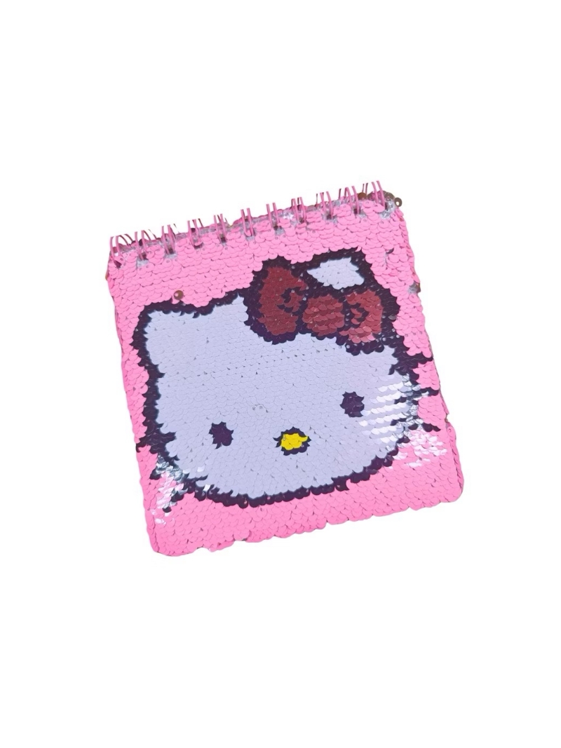 Caderno Hello Kitty Lantejola 120 P - Arco Iris