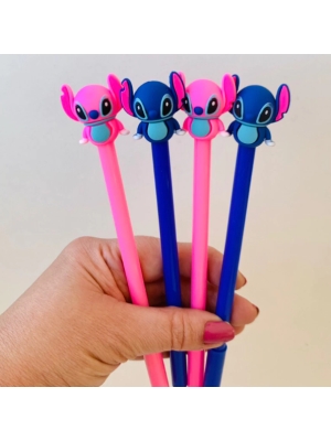 imagem do produto Caneta Fofa Stitch com Tinta Gel Preta - Arco Iris