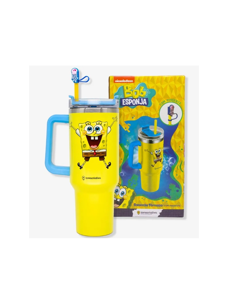 Copo Térmico Tumbler Bob Esponja - Zona Criativa - Arco Iris