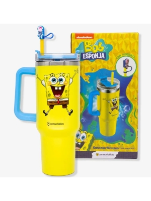 imagem do produto Copo Térmico Tumbler Bob Esponja - Zona Criativa - Arco Iris