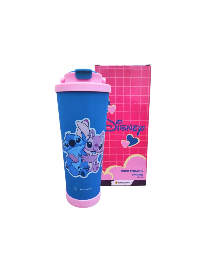 Copo Spring Stitch e Angel Namorados - Zona Criativa - Arco Iris