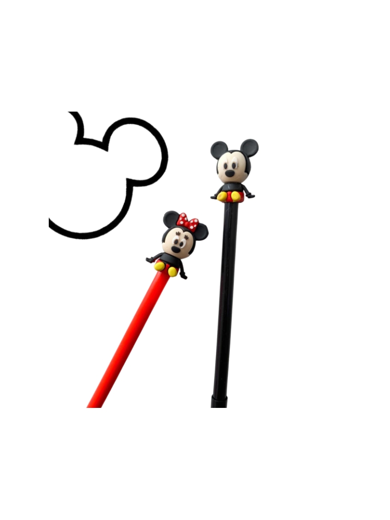 Caneta Mickey e Minnie unitário - Arco Iris