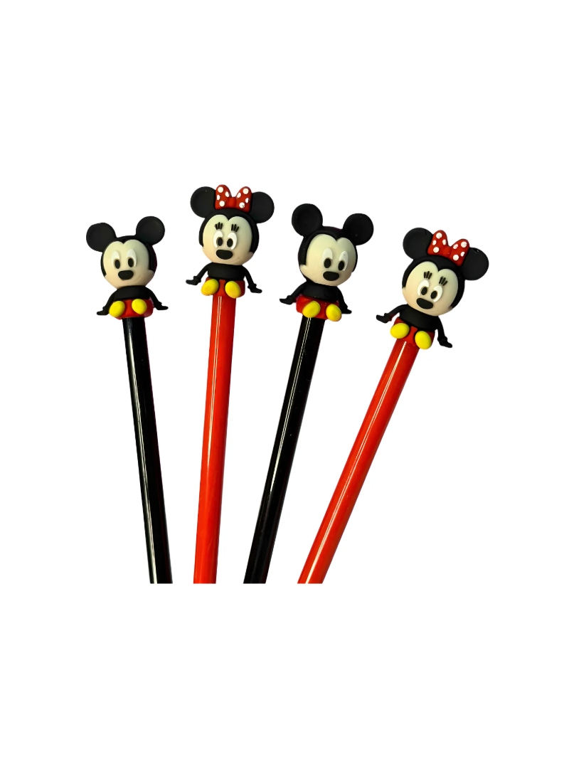 Caneta Mickey e Minnie unitário - Arco Iris