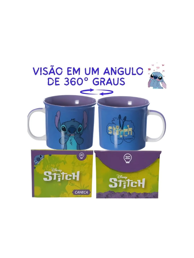 Caneca Stitch Presente - Zona Criativa - Arco iris