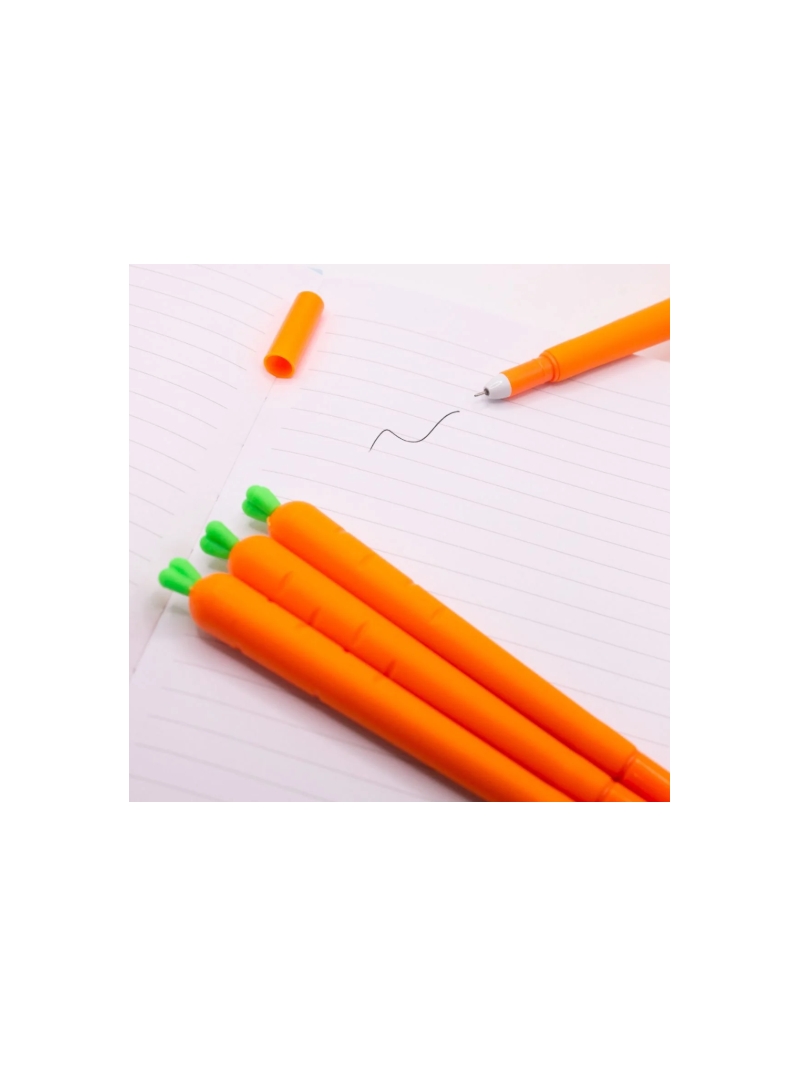 Caneta gel Fofa ponta fina criativa de cenoura - Arco Iris