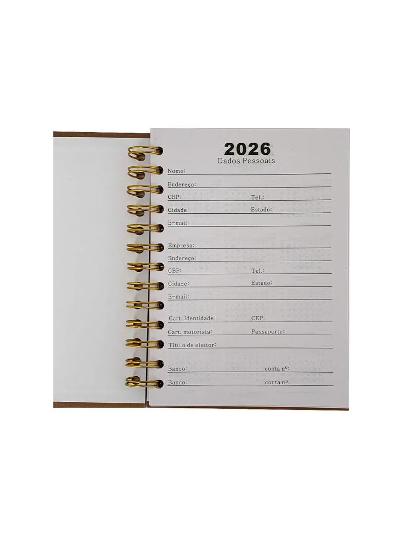 Agenda Espiral Cd 2026 168fls Cinza Interponte - Arco Iris