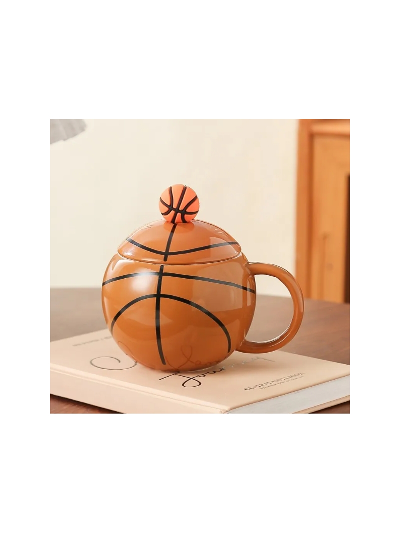 Caneca De Cerâmica De Basquete (com Colher) - Arco Iris