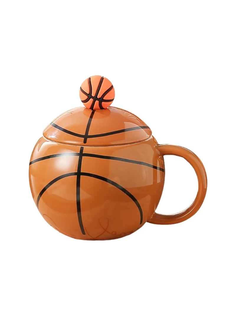 Caneca De Cerâmica De Basquete (com Colher) - Arco Iris