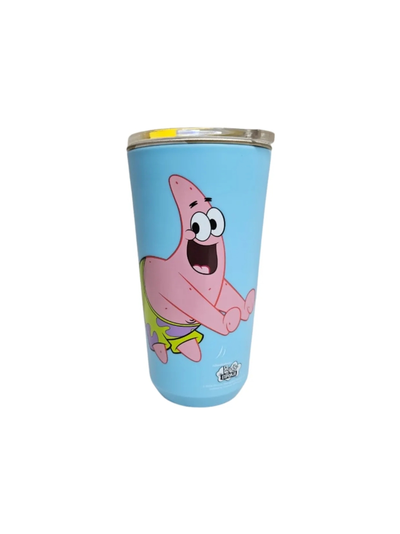 Copo Térmico Sky 500ml C Tampa Bob Esponja E Patrick Oficial - Arco Iris
