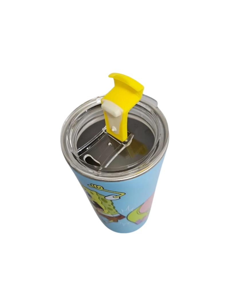 Copo Térmico Sky 500ml C Tampa Bob Esponja E Patrick Oficial - Arco Iris