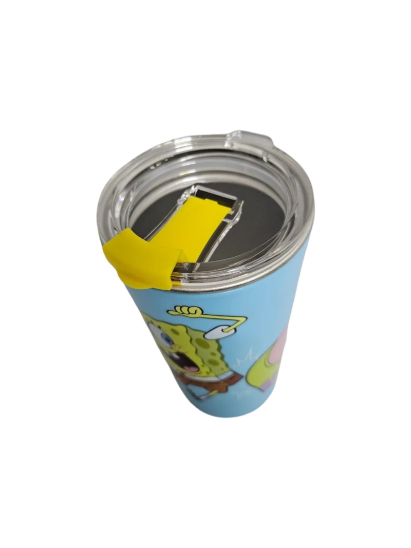 Copo Térmico Sky 500ml C Tampa Bob Esponja E Patrick Oficial - Arco Iris