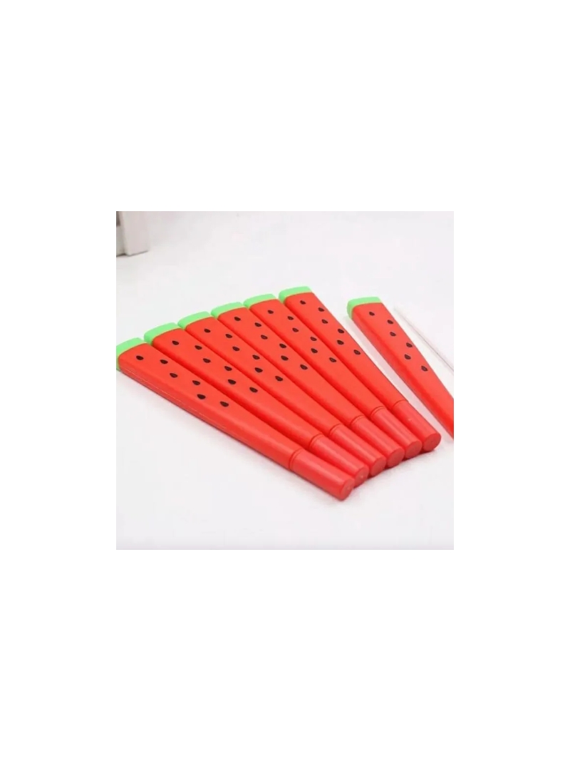 Caneta Melancia Fofa Ponta Fina - Arco Iris