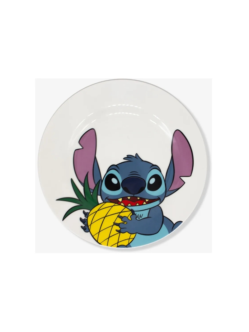 Kit 3 Peças Prato Bowl Caneca Stitch Breakfast Café Da Manhã - Arco Iris