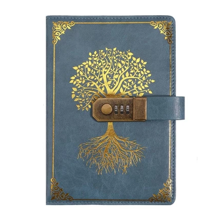 Caderno Com Senha Livro Diário Retrô A5 Trava - Arco Iris