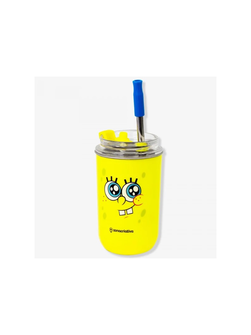 Copo Térmico 300ml Bob Esponja - Zona Criativa - Arco Ìris