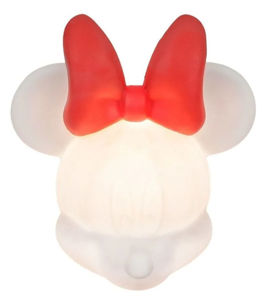 Luminária Abajur Infantil Minnie Mouse Rosto 3d Disney - Usare - Arco Iris